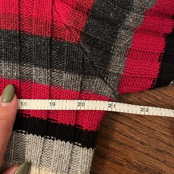 🍁Vtg Christopher & Banks sweater women’s S striped multicolour ribbed - Picture 7 of 8